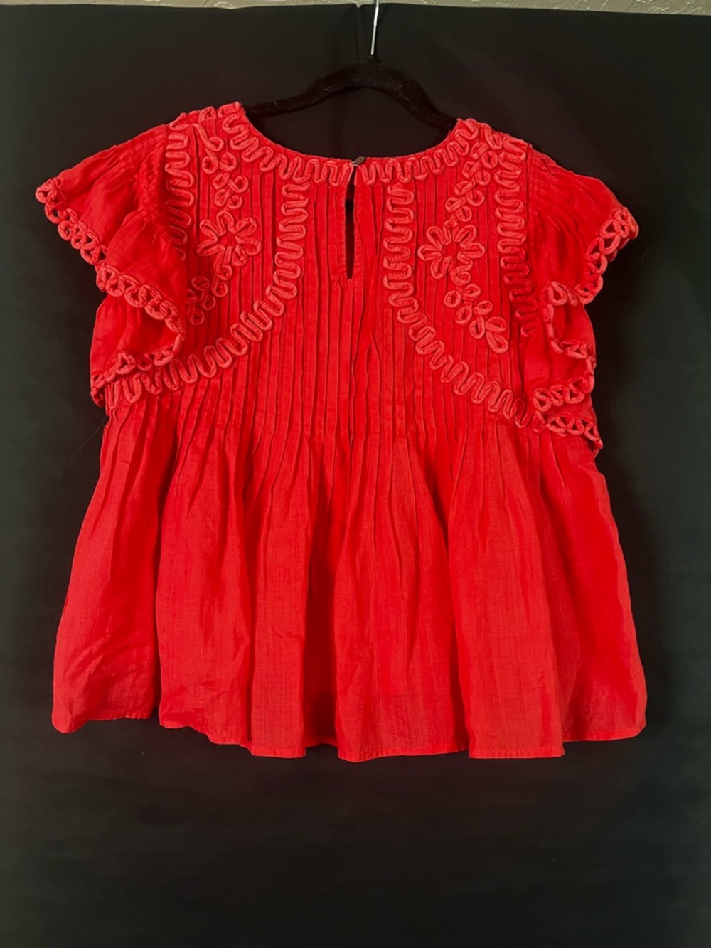 Sea New York Red/Coral Frida Flutter-Sleeve Top - Picture 9 of 13